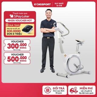 Xe đạp tập KINGSPORT KS-102 thiết kế hiện đại, kháng lực đa cấp độ, tích hợp đồng hồ đo lường chỉ số