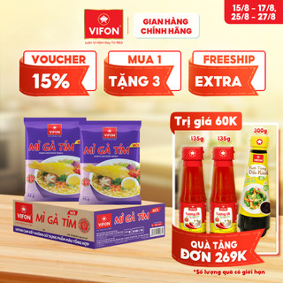 [VOUCHER đến 80K]-Thùng 30 gói Mì Gà Tím VIFON 75g / gói