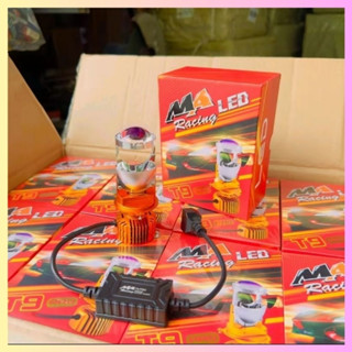 Đèn bi cầu pha led MA RACING T9 PRO 60W chân H4 full nhôm cắt ánh sáng trắng lắp ô tô xe máy