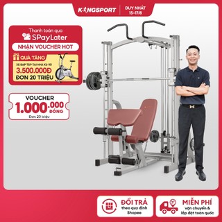 Giàn tạ đa năng KINGSPORT BK-1999 Pro đa năng, khung sườn chắc chắn, 15 bài tập chuyên nghiệp