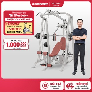 Giàn tạ đa năng KINGSPORT BK-399 Pro, khung sườn bằng thép Oval không rỉ, thiết kế ghế tự điều chỉnh tăng giảm 7 cấp độ