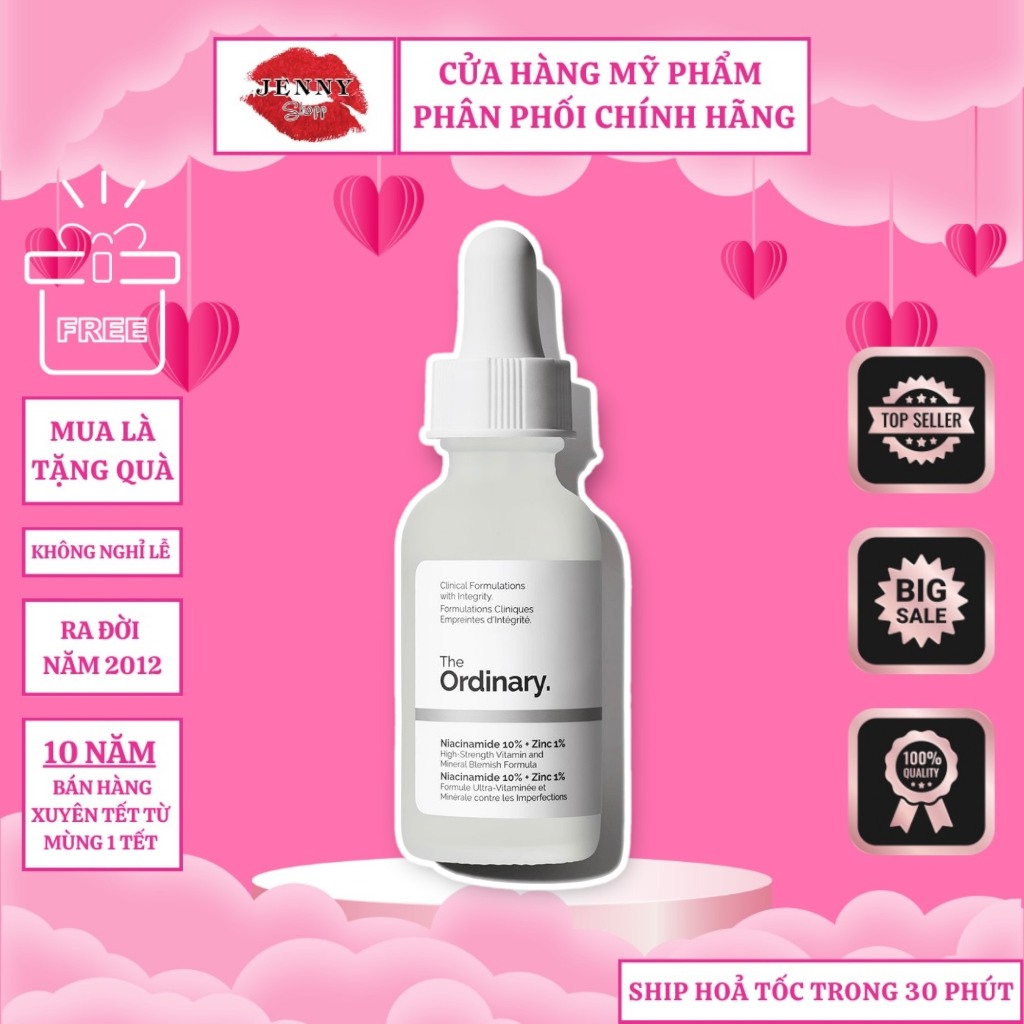 Tinh Chất Dưỡng The Ordinary Niacinamide 10% + Zinc 1% Serum