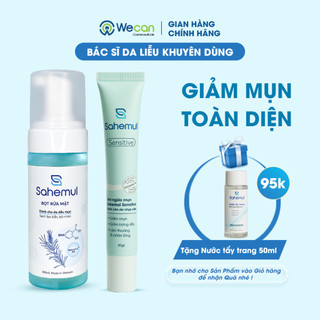 Gel giảm mụn sensitive 20gr & bọt rửa mặt sạch sâu, ngừa mụn 150ml