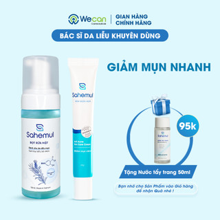 [COMBO HỖ TRỢ GIẢM MỤN NHANH SAHEMUL] Kem Chấm Mụn Viêm 20gr & Bọt Rửa Mặt Sạch Sâu, Ngừa Mụn 150ml