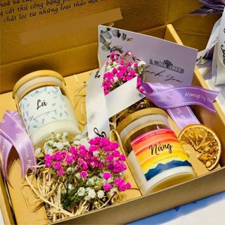 Set nến thơm quà tặng ONATREE, quà tặng 8/3, sinh nhật, tặng bạn, người yêu,tặng mẹ ĐỦ TÚI XÁCH và THIỆP