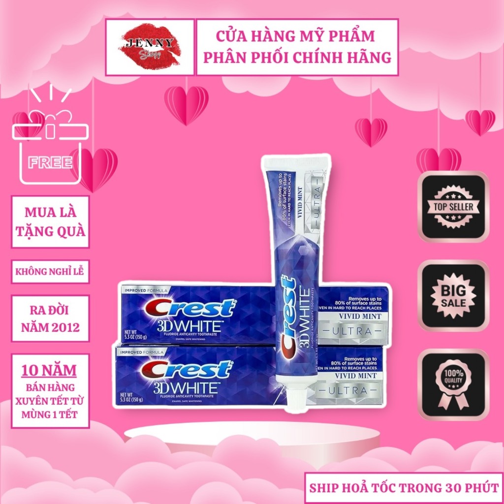 Kem Đánh Răng Crest 3D White