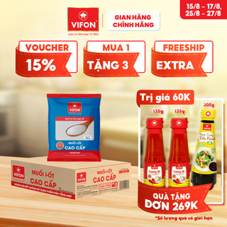 [VOUCHER đến 80K]-Thùng 12 Gói Muối Tinh/ I-Ốt Cao Cấp 950g VIFON