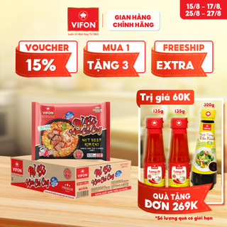 [VOUCHER đến 80K]-Thùng 24 gói Mì Bò Kim Chi Cay VIFON 105g / Gói