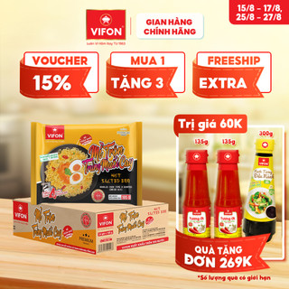 [VOUCHER đến 80K]-Thùng 24 gói Mì Trộn Trứng Muối Cay VIFON 105g/Gói