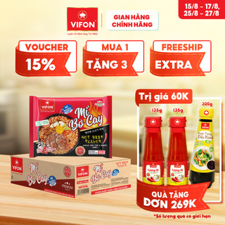 [VOUCHER đến 80K]-Thùng 24 gói Mì Bò Cay VIFON 105g/gói