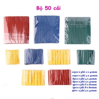 Bộ 50 ống gen co nhiệt (nhiều màu ) đủ size ❤️freeship❤️