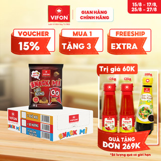 [VOUCHER đến 80K]-Thùng 24 gói Snack Mì Hải Sản/ Phô mai/ Bò nướng VIFON 30gr/ Gói
