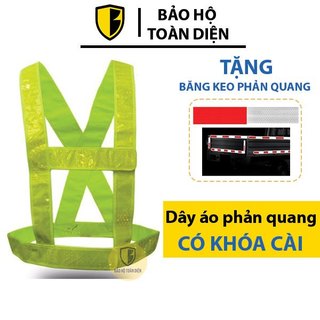 [TẶNG KEO P.QUANG] Áo phản quang đi phượt, dây đai Phản Quang chữ H _ Áo phản quang bảo hộ lao động chữ H
