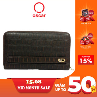 Ví nam hàng hiệu Oscar chất liệu da thật cao cấp, da dập vân cá sấu sang trọng - 048