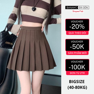 Chân váy xếp ly cực đẹp thời trang Banamo Fashion 5314