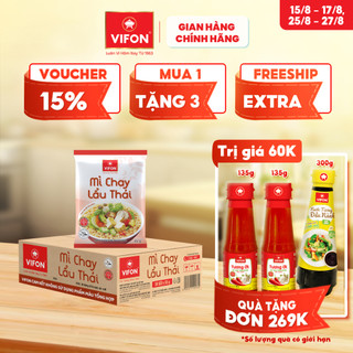 [VOUCHER đến 80K]-Thùng 30 gói Mì Chay Lẩu Thái VIFON 65g / Gói