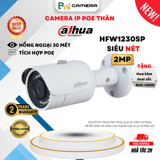 Camera IP POE Dahua IPC-HFW 1230SP-S5 thân sắt, chính hãng (Không có WIFI)