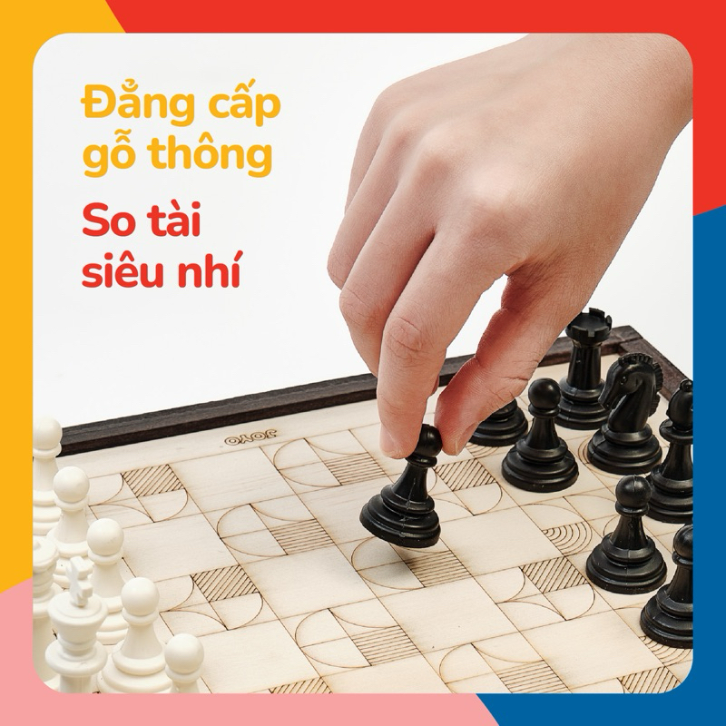 Bàn Cờ Vua Gỗ Thông Chuẩn Đẹp