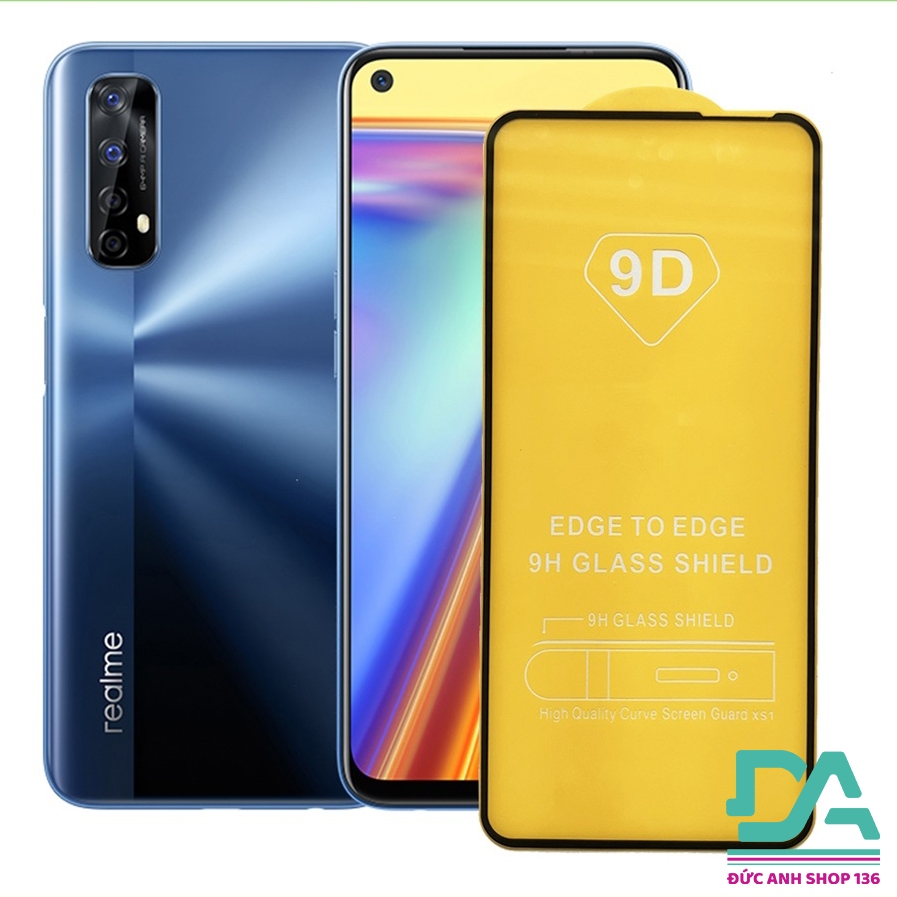 Kính cường lực 9D full màn Realme 7 tặng giấy lau kính
