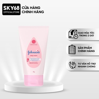 Kem Dưỡng Da Mặt Và Cơ Thể Chiết Xuất Cúc La Mã Johnson's Baby Cream 50g - TUÝP HỒNG