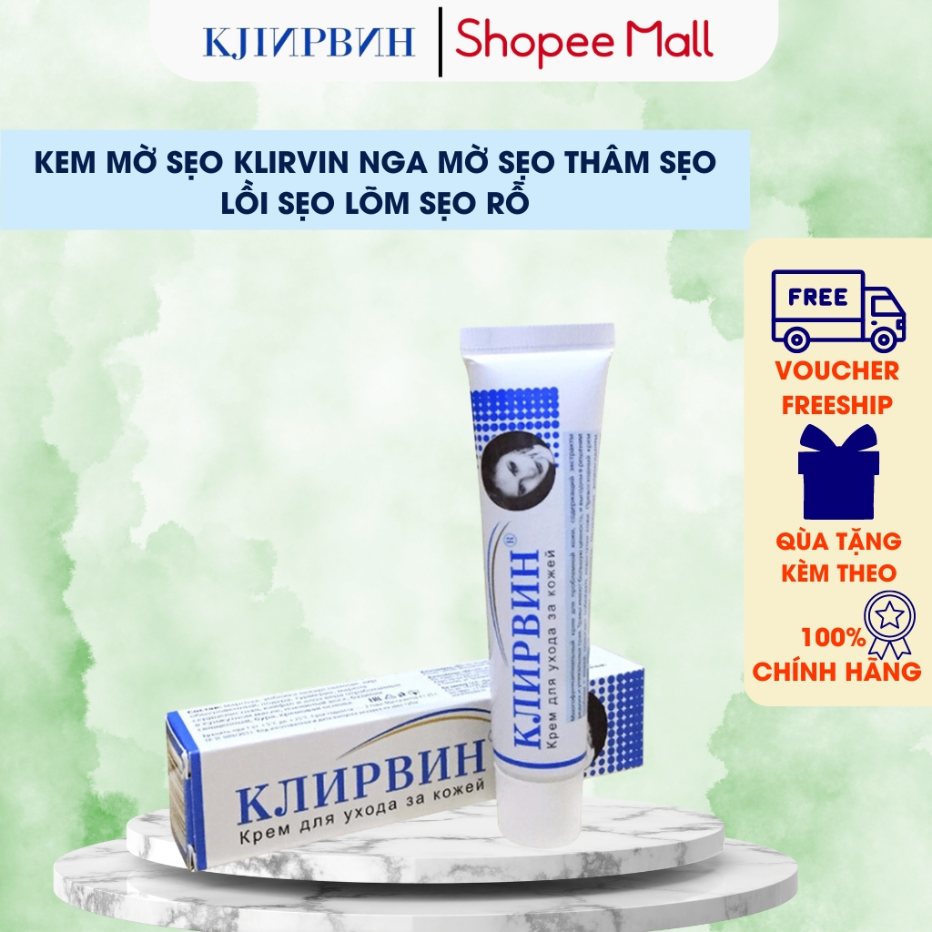 Kem làm mờ, làm phẳng sẹo Klirvin của nga hỗ trợ mờ sẹo thâm sẹo lồi sẹo lõm sẹo rỗ