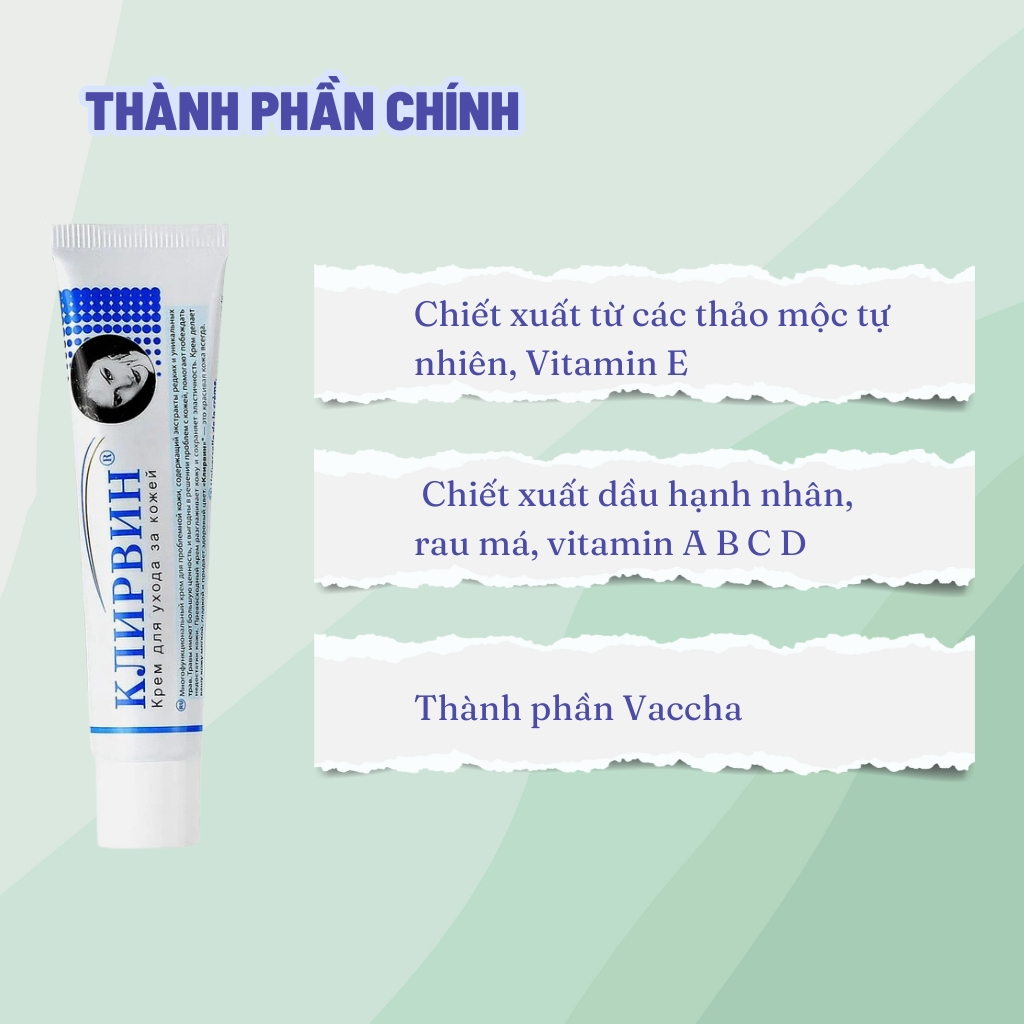 Kem làm mờ, làm phẳng sẹo Klirvin của nga hỗ trợ mờ sẹo thâm sẹo lồi sẹo lõm sẹo rỗ