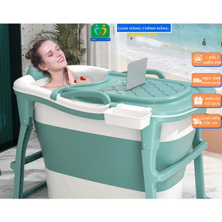 (Cải Tiến - Cao Hơn, Dày Hơn) Bồn Tắm Gấp Gọn Cho Người Lớn, Chậu Tắm Gấp Gọn Thông Minh Cho Trẻ Em
