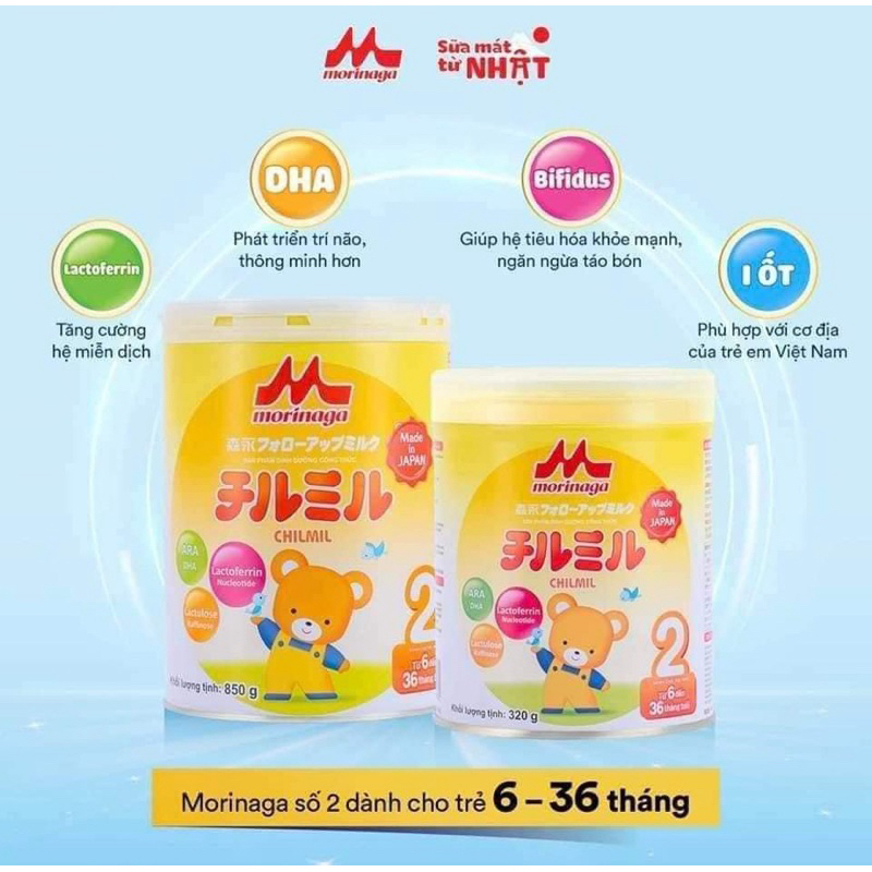 Morinaga số 2-800g hàng chính hãng chuẩn Nhật( date t10/2026)