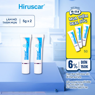 (HSD 11/2024) Bộ 2 Gel làm mờ sẹo mụn và thâm mụn Hiruscar Post Acne 5g