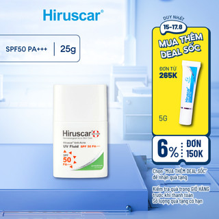 Sữa chống nắng dành cho da dầu, nhờn mụn Hiruscar Anti-Acne UV Fluid 25g SPF50 PA++++