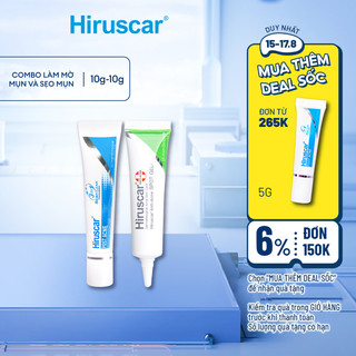 Bộ Gel chấm mụn Anti-Acne Spot 10g và Gel làm mờ sẹo mụn, thâm mụn Hiruscar Post Acne 10g