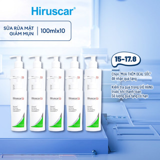 Combo 10 Sữa rửa mặt ngừa mụn Hiruscar Anti-Acne Cleanser+ 100ml