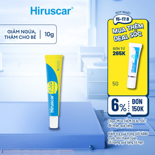 Gel cải thiện sẹo và vết thâm ngứa trẻ em Hiruscar Kids 10g