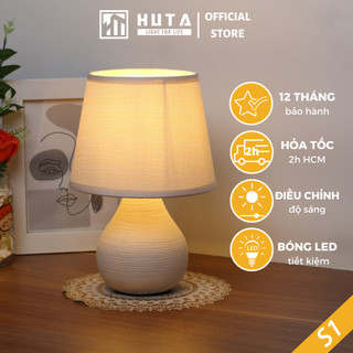 Đèn Ngủ Để Bàn Gốm Sứ HUTA Light For Life S1 Điều Chỉnh Độ Sáng, Ánh Sáng Vàng, Bảo Hành 12 Tháng