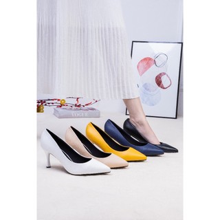 Giày Cao Gót 7cm Basic Mũi Nhọn Mềm Êm Chân Pixie X457
