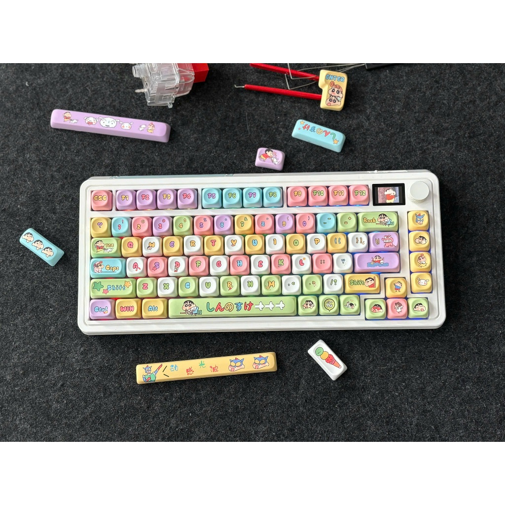 Bàn phím cơ CMK75 / 3 mode/ mạch xuôi / hotswap / led rgb bảo hành 12 tháng Đã Mod Tungcustom