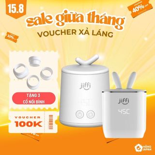 Máy hâm sữa cầm tay JIFFI 5.0 New, khuấy sữa cho bé - bảo hành chính hãng 1 năm