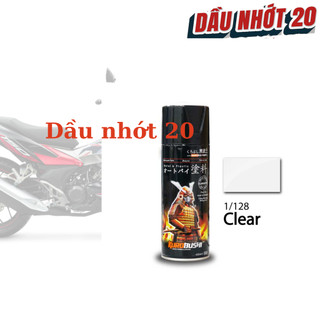 Chai sơn 128 Sơn xịt sơn xe máy Samurai 128 màu trong _ Clear dùng phủ trong bề mặt sau khi sơn