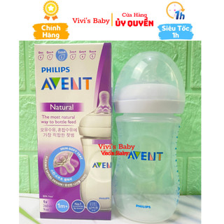 Bình sữa Philips Avent 260ml Natural Cổ Rộng Chống Đầy Hơi Chống Sặc - 1 Đổi 1 Nếu Lỗi NSX