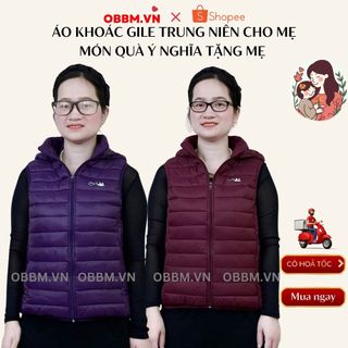 Áo khoác trung niên nữ, áo khoác gile phao mẹ-MS499