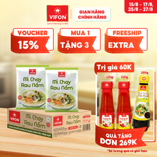 [VOUCHER đến 80K]-Thùng 30 gói Mì Chay Rau Nấm VIFON 65g / Gói