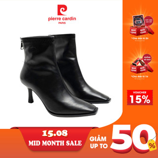 Giày boots/ Bốt nữ Pierre Cardin chất liệu da cao cấp, gót nhọn cao 7cm, thiết kế mũi nhọn - 244