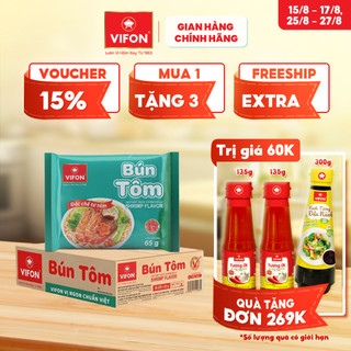 [VOUCHER đến 80K]-Thùng 30 gói Bún Tôm VIFON 65g / Gói