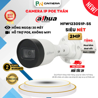Camera ip thân dahua dh-ipc hfw1230s1p-s5, hồng ngoại 30m