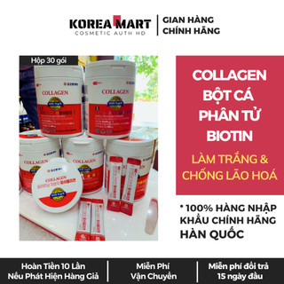   Chính Hãng  Collagen Bột Cá Phân Tử Thấp Biotin - Làm Trắng Da Chống Lão Hóa - Hộp 30 Gói 