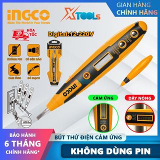 Bút thử điện kỹ thuật số đa năng thông minh INGCO HSDT2201 đầu dò điện áp cảm ứng kiểm tra dây pha không dùng pin
