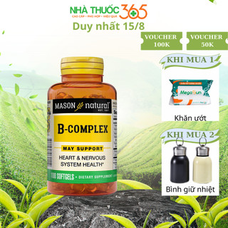 Viên Uống Hỗ Trợ Sức Khoẻ Hệ Thần Kinh Và Tăng Cường Sức Khoẻ Tổng Hợp MASON Natural B-Complex 100 Viên