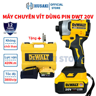  Máy chuyên vít bắn vít DWT 20V động cơ KHÔNG CHỔI THAN lực siết 420Nm siêu mạnh mẽ bảo hành 12 tháng 