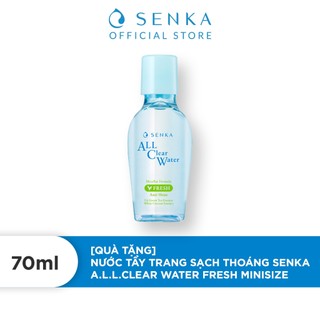 [HB GIFT] Nước tẩy trang Micellar Giảm Bóng Nhờn Senka All Clear Water Fresh 70ml
