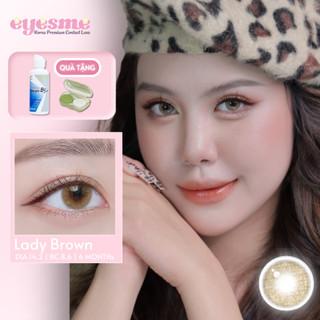 Lens eyesm - lady brown - lens màu nâu tây - kính áp tròng hàn quốc từ 0 đến 8 độ